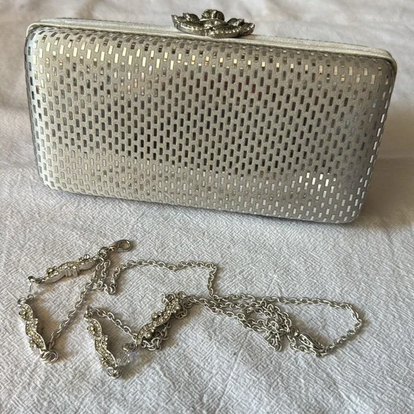 St. John Evening Clutch w/ Embellished Shoulder Chain - Picture 3 of 6